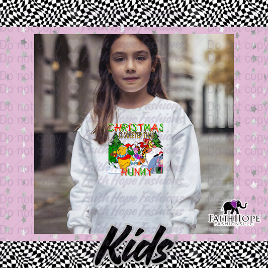 Christmas Sweeter Than Hunny Kids Sweater