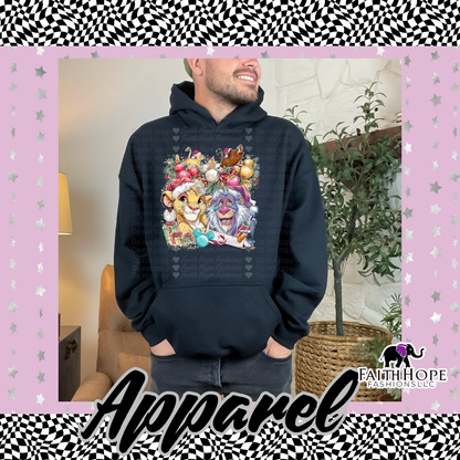 Lion King Christmas Polaroid Adult Hoodie