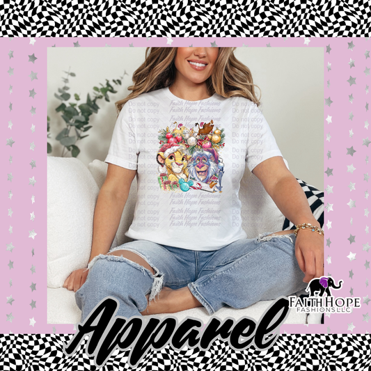 Lion King Christmas Polaroid Adult Shirt