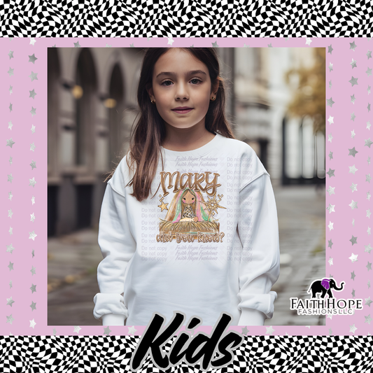 Mary Did You Know Brushstroke Kids Sweater