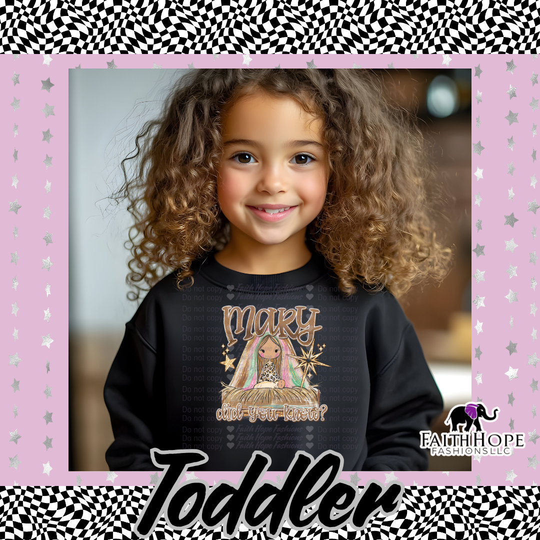 Mary Did You Know Brushstroke Toddler Sweater
