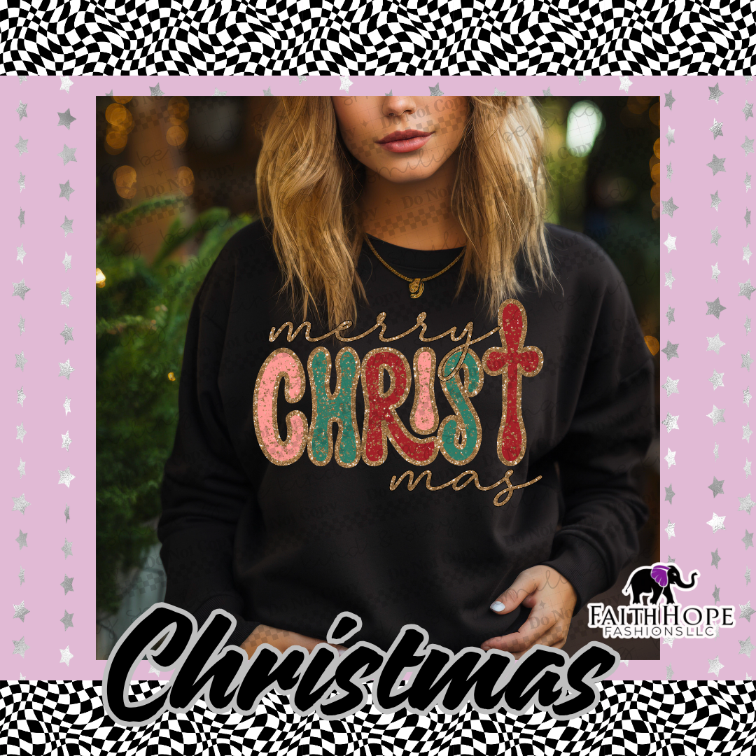 Merry CHRISTmas Adult Shirt