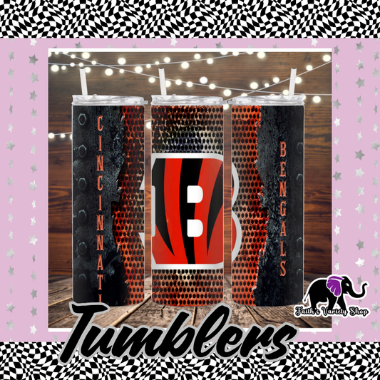 Metal Like Bengals 20oz Tumbler