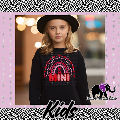Mini Rainbow Hearts Kids Sweater