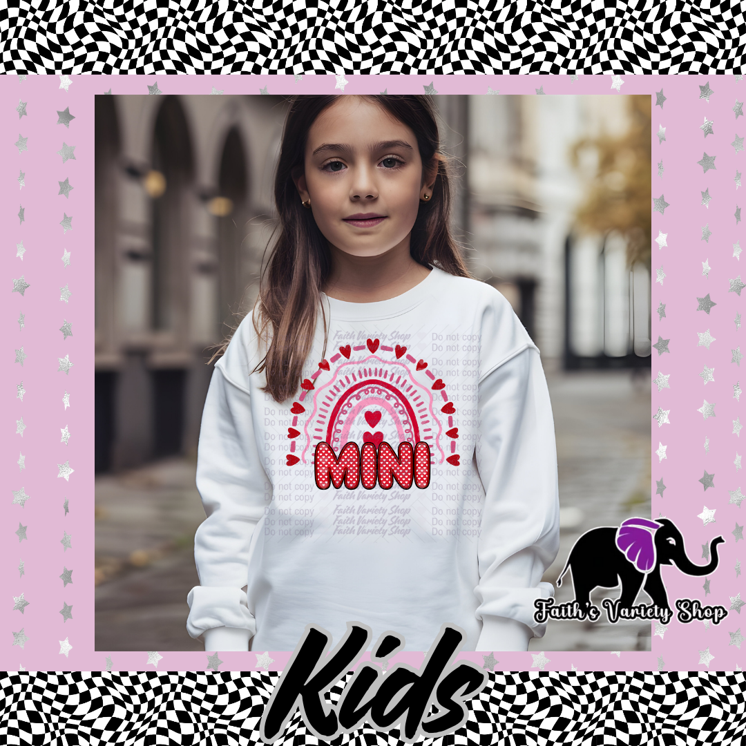 Mini Rainbow Hearts Kids Sweater