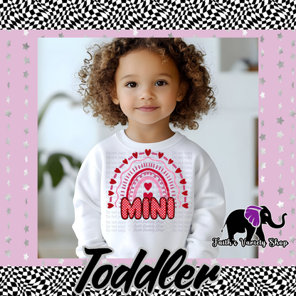 Mini Rainbow Hearts Toddler Sweater