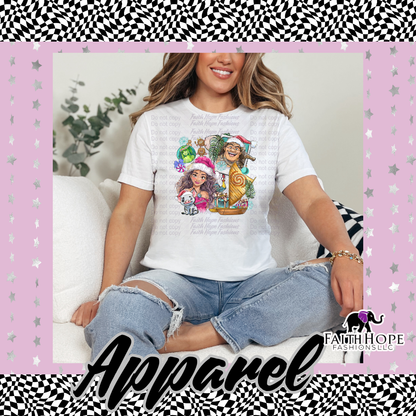 Moana Christmas Polaroid Adult Shirt
