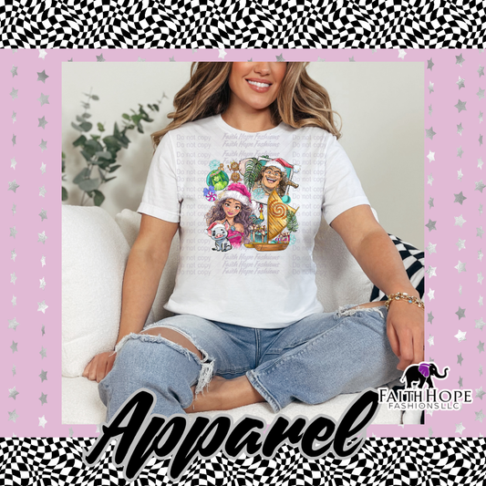 Moana Christmas Polaroid Adult Shirt