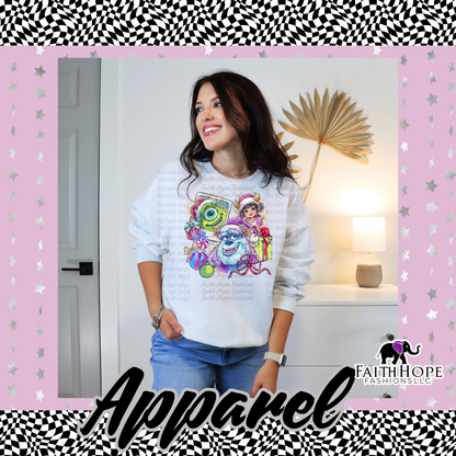 Monsters Inc Christmas Polaroid Adult Sweater