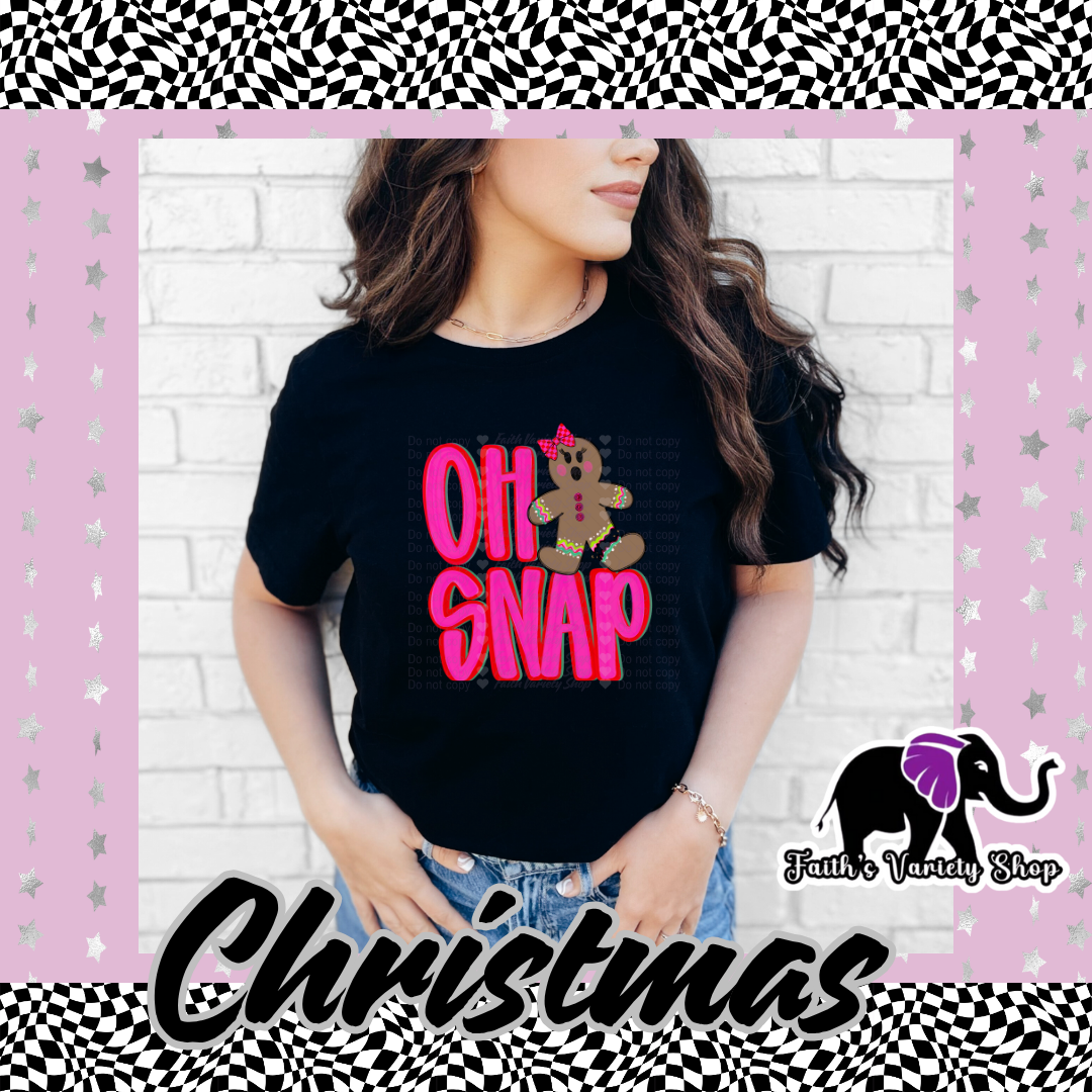 Oh Snap Girl Adult T Shirt