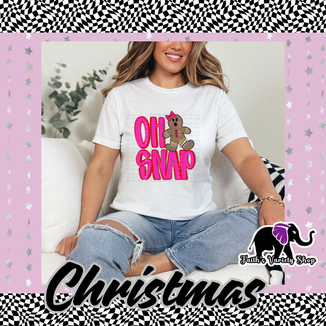 Oh Snap Girl Adult T Shirt