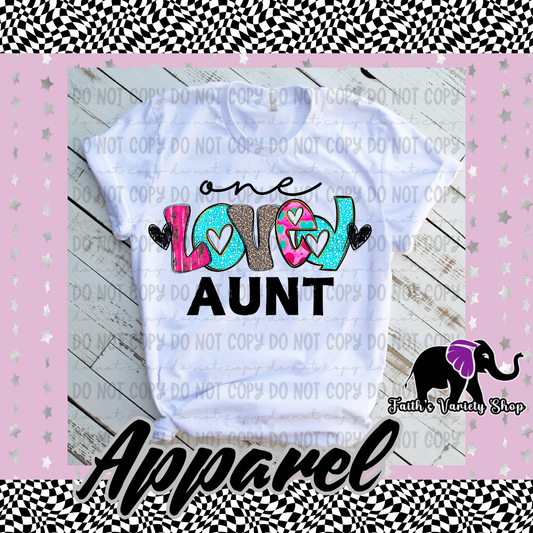 One Loved Aunt Adult Shirt