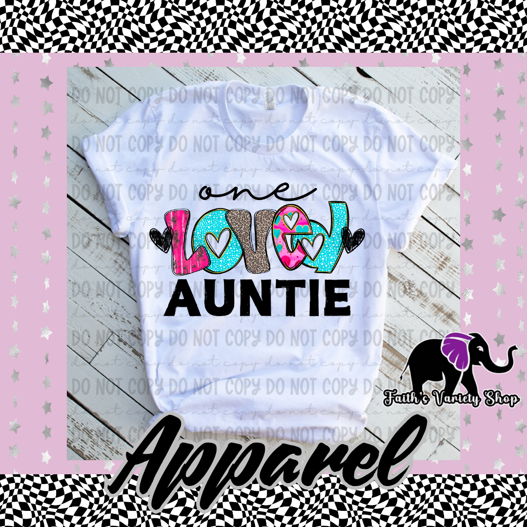 One Loved Auntie Adult Shirt
