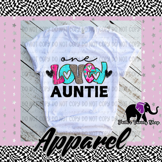 One Loved Auntie Adult Shirt