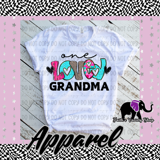 One Loved Grandma Adult Shirt