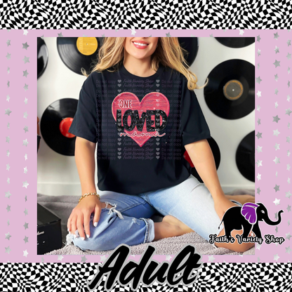 One Loved Mama Heart Adult Shirt