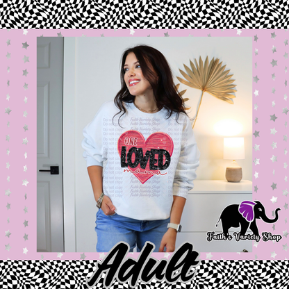 One Loved Mama Heart Adult Sweater