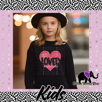 One Loved Mini Heart Kids Sweater