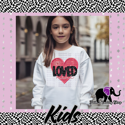 One Loved Mini Heart Kids Sweater