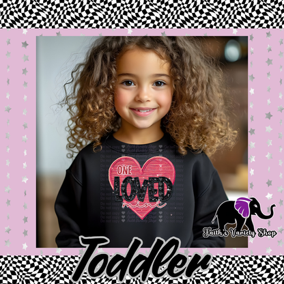 One Loved Mini Heart Toddler Sweater