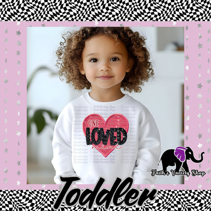 One Loved Mini Heart Toddler Sweater