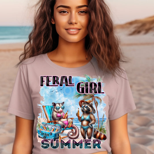 Feral girl summer T-shirt