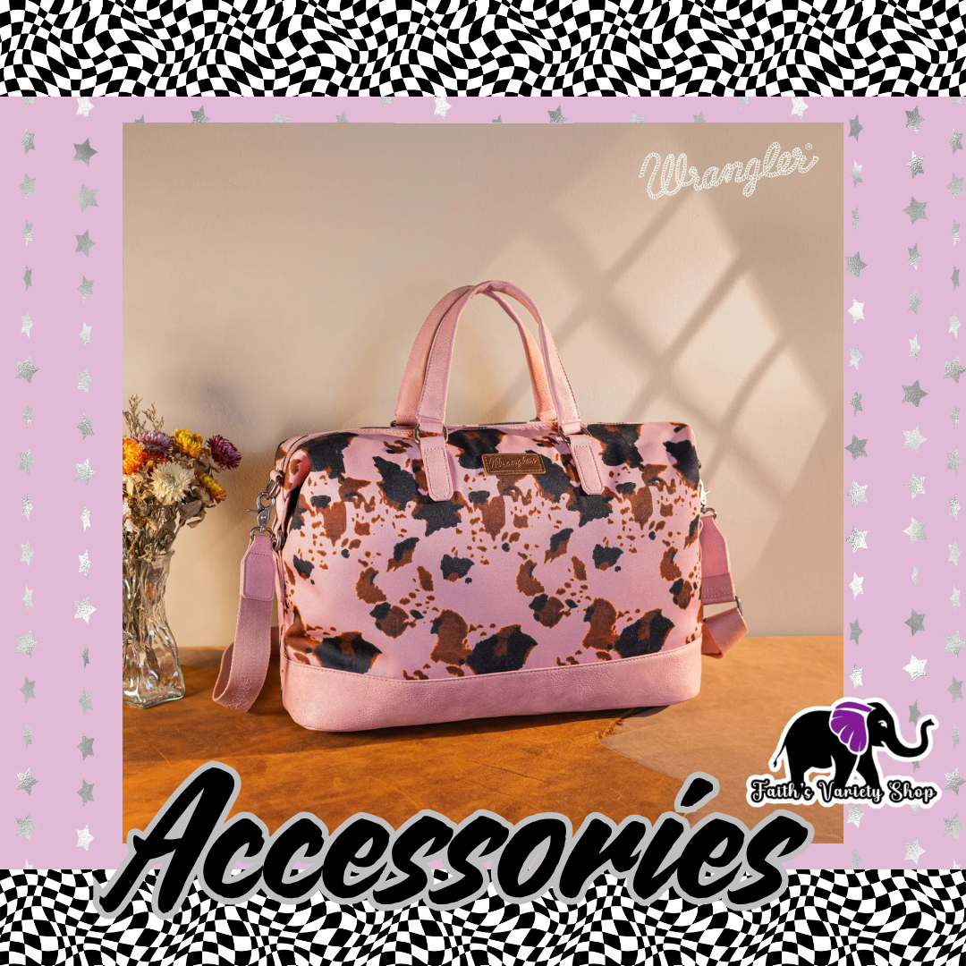Pink Cow Wrangler Duffle