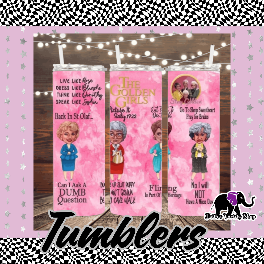 Pink Golden Girls 20oz Tumbler