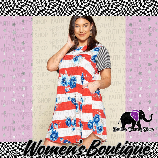 Plus Size Flag Dress