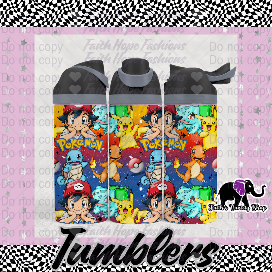 Pokémon Characters Owala Style Tumbler