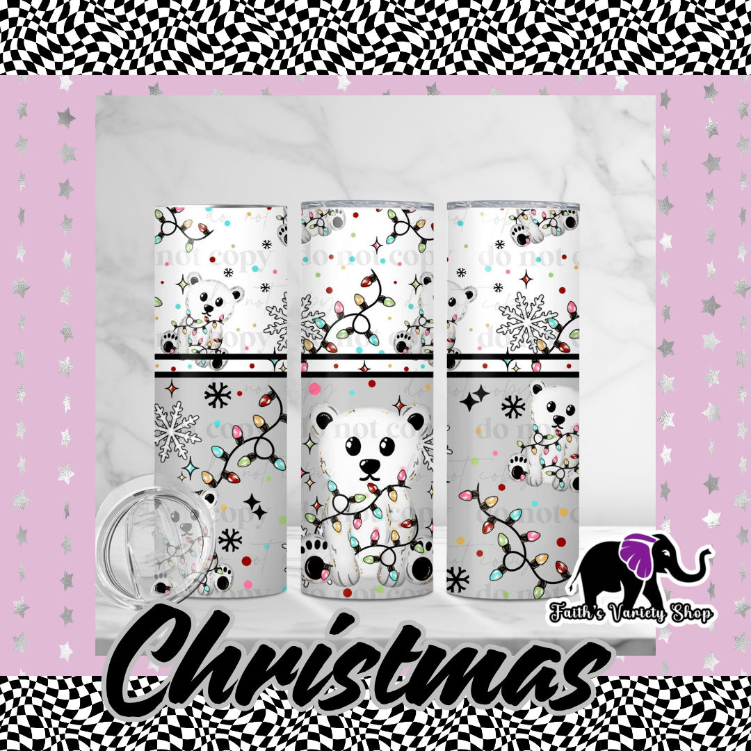 Polar Bear Lights 20oz Tumbler