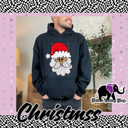 Red Hat Santa Adult Hoodie