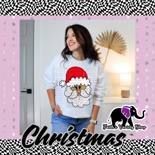 Red Hat Santa Adult Sweater