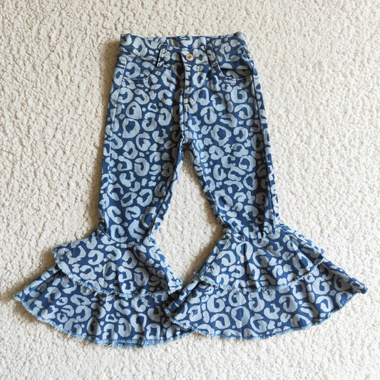 Blue jeans leopard print