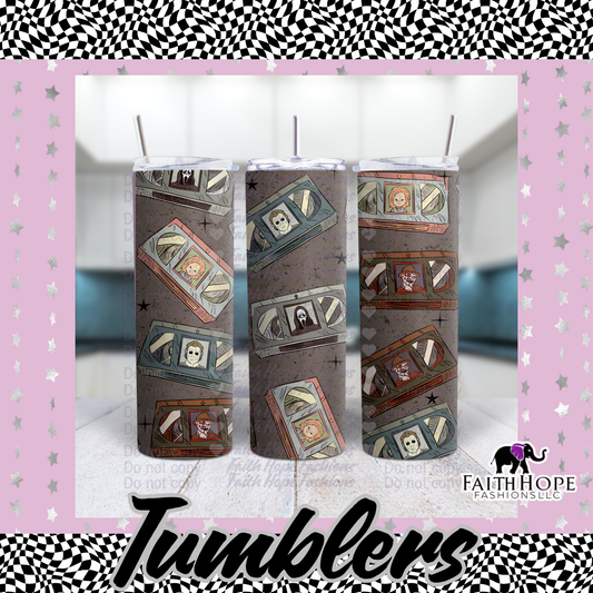 Scary VHS Movies 20oz Tumbler