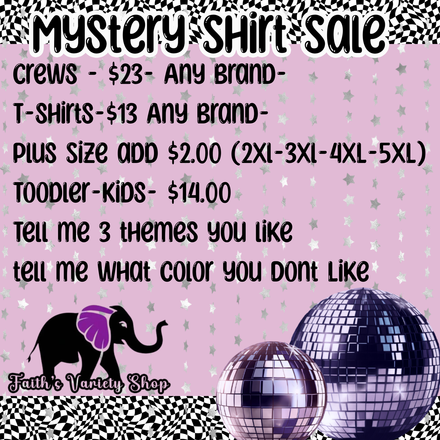 Mystery Shirt Sale