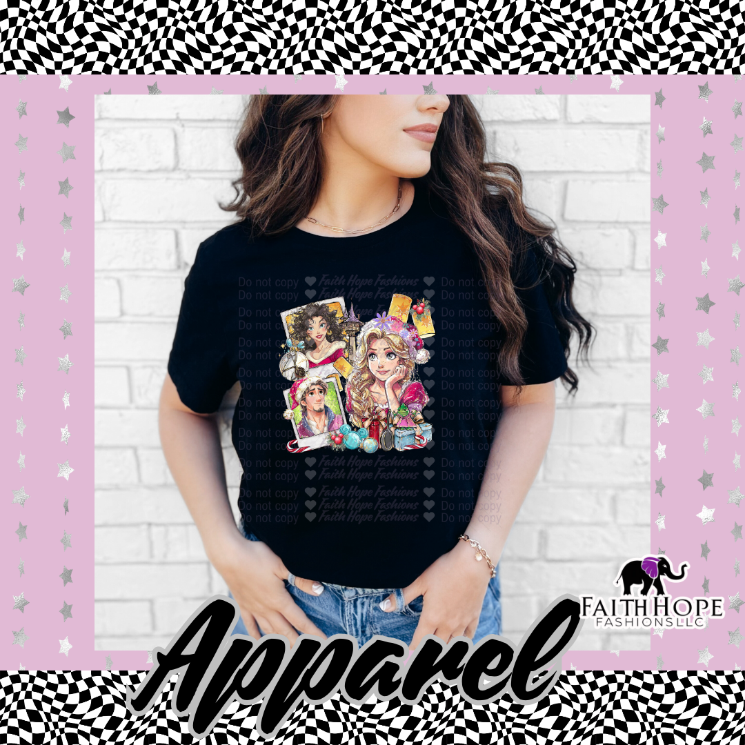 Tangled Polaroid Adult T Shirt
