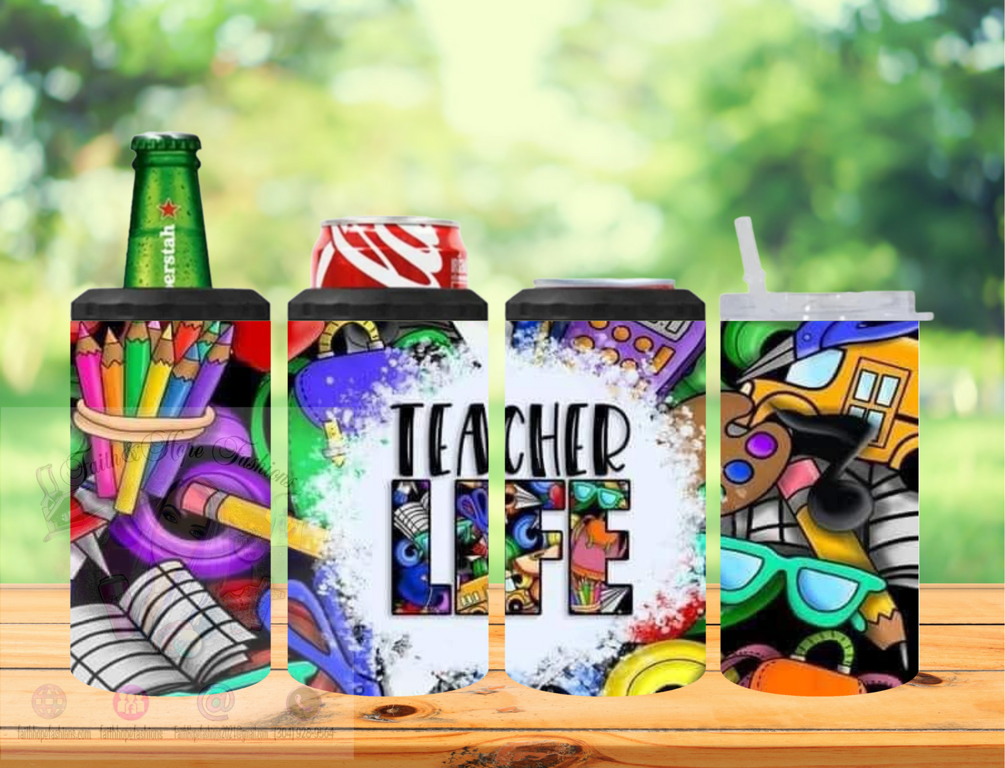 Teacher Life Collage Drinkware