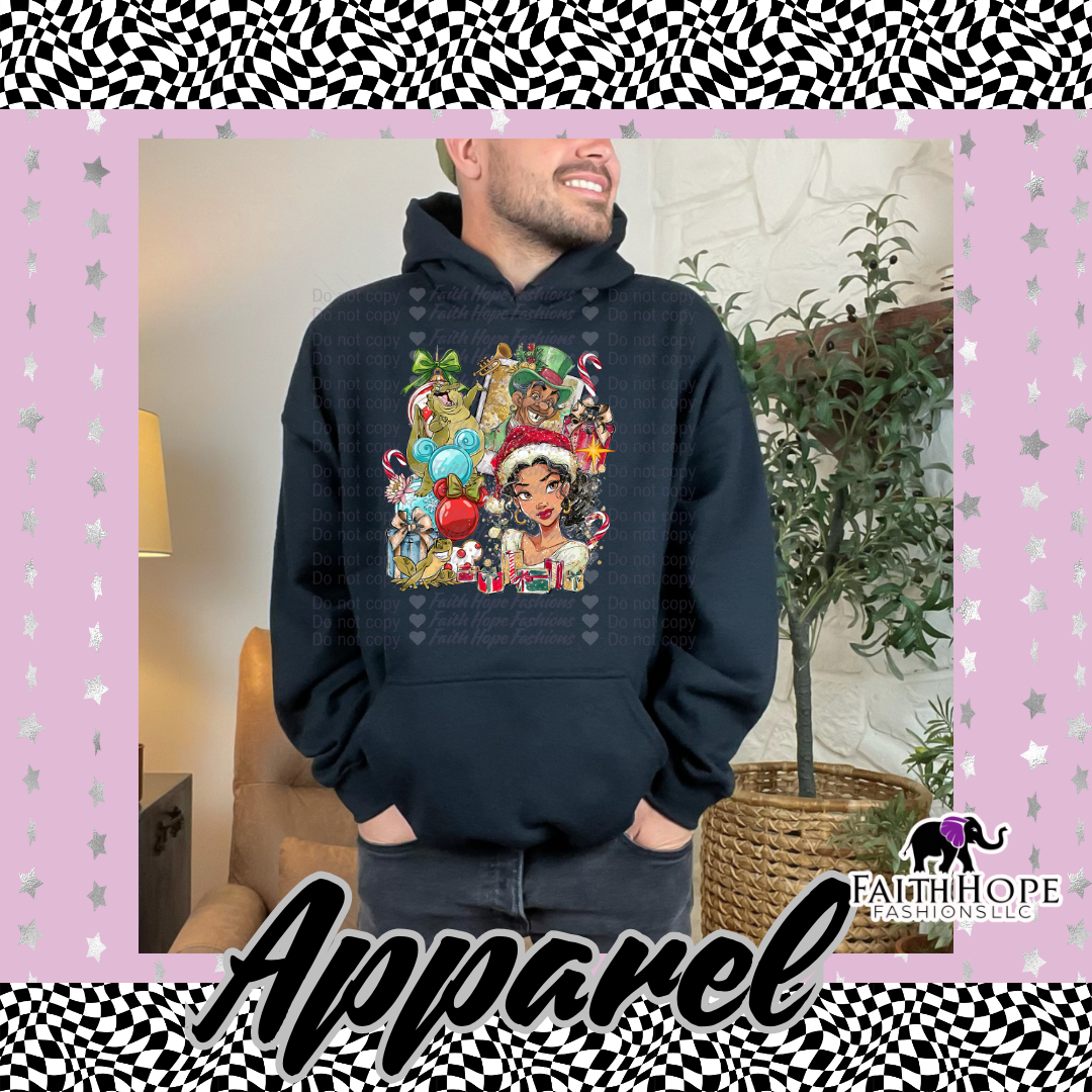 Tiana Christmas Polaroid Adult Hoodie