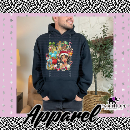 Tiana Christmas Polaroid Adult Hoodie