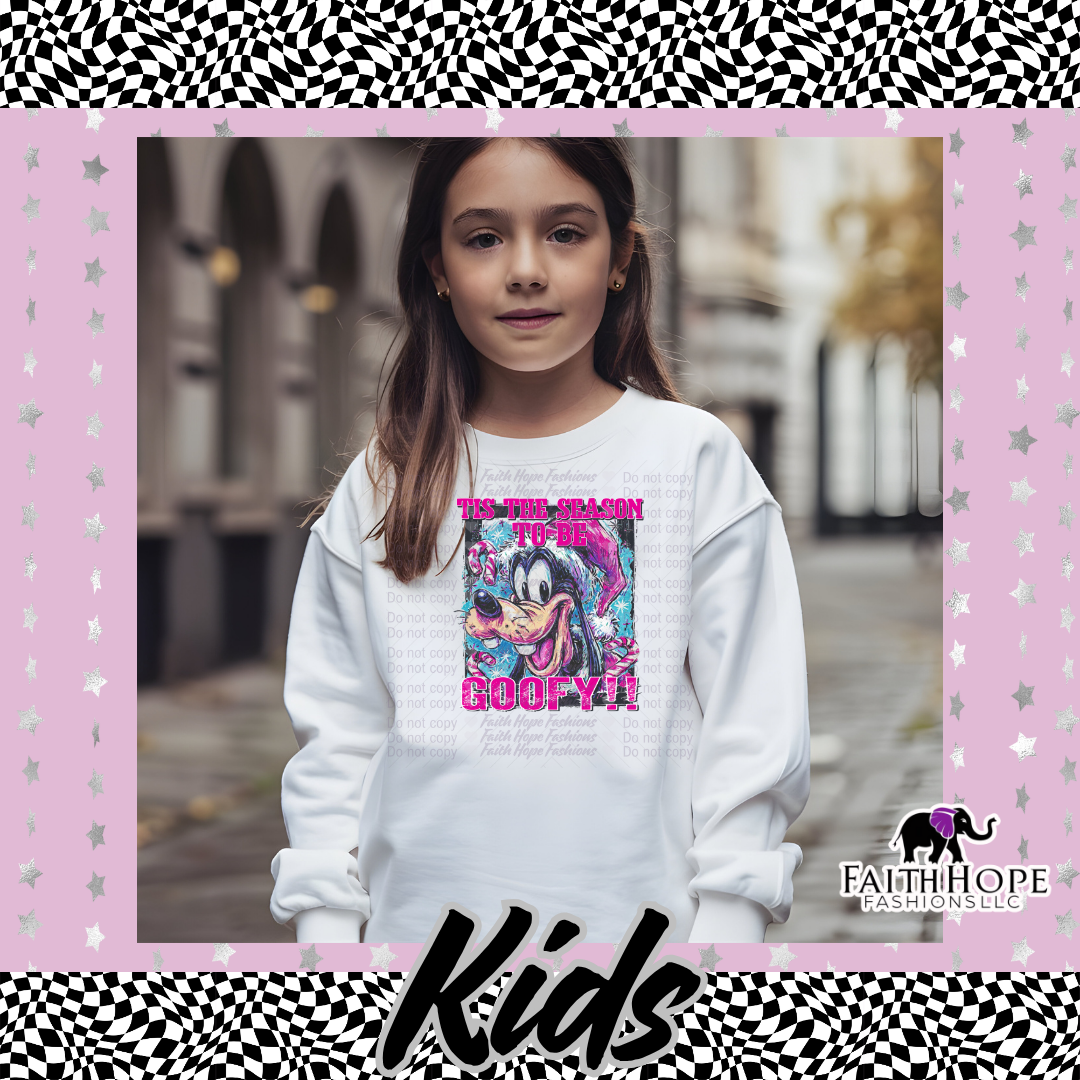 Tis The Season To Be Goofy Kids Sweater