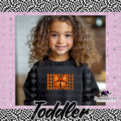 Basketball Bow Toddler Sweater