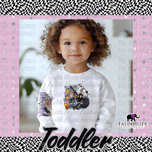 Wdnsday Cartoon Toddler Sweater