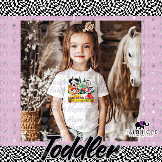 Believe In The Magic of Christmas Mouses Toddler Shirt