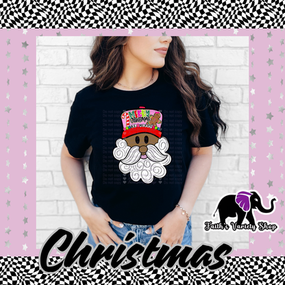 Trucker Hat Santa Adult T Shirt