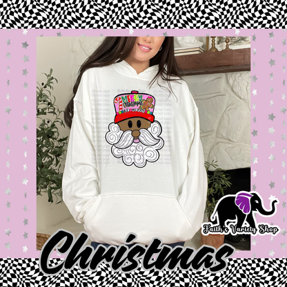 Trucker Hat Santa Adult Hoodie