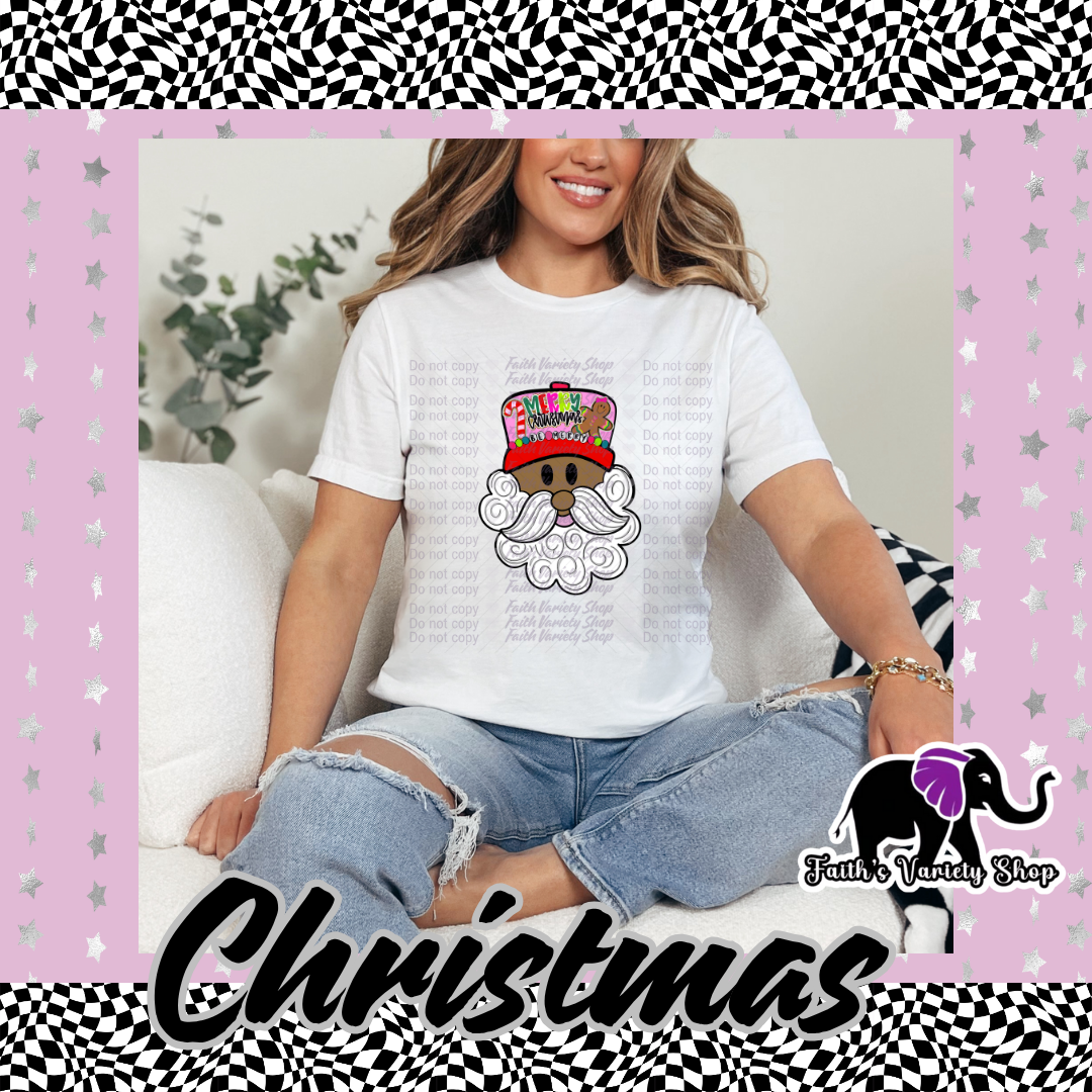 Trucker Hat Santa Adult T Shirt