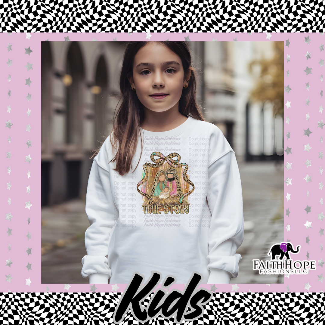 True Story Brushstroke Kids Sweater