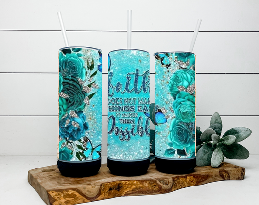Faith makes things possible Bluetooth speaker tumbler