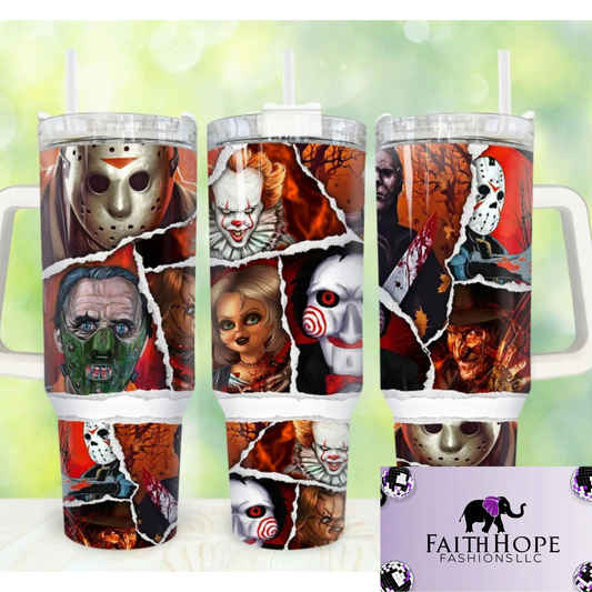 Horror Characters Mashup 40oz Tumbler